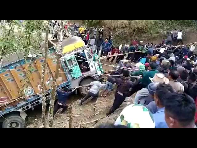 Spirit of Unity: Naga village garners praise from netizens after pulling truck up from a gorge using