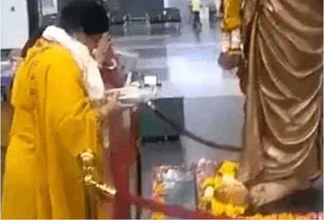 Weird! Minister performs 'puja' inside airport to stave off Covid-19