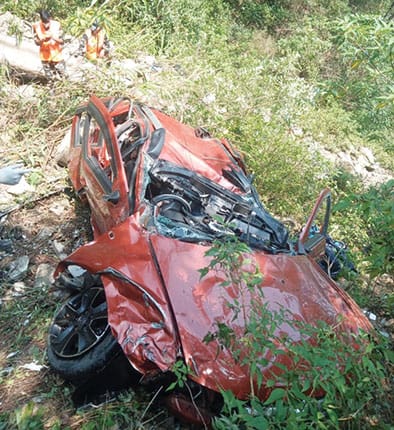 Four dead including two minors in a major road accident