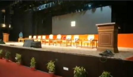 Stage all set for the oath-taking ceremony of the new CM of Assam