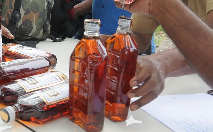 Majuli police seized illicit liquor