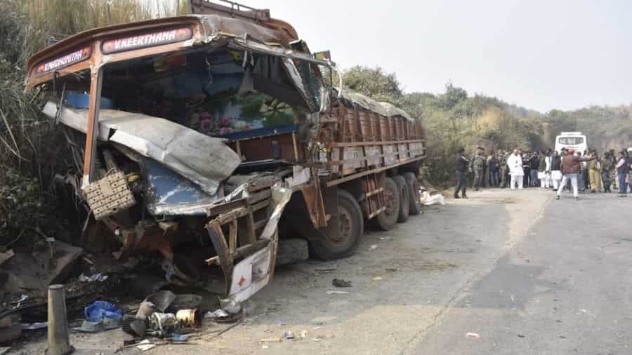 Over 16 feared dead and 26 injured after bus collides head-on with truck