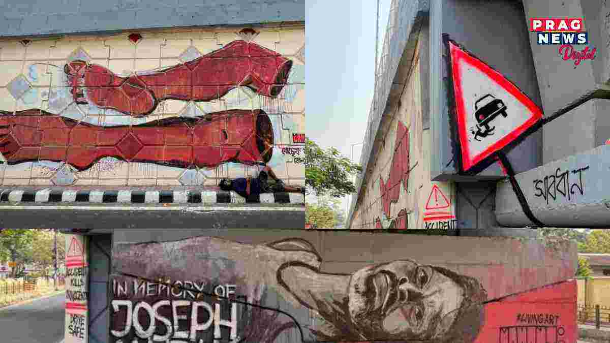Assam's Graffiti Artist pays tribute to the victim of hit and run case