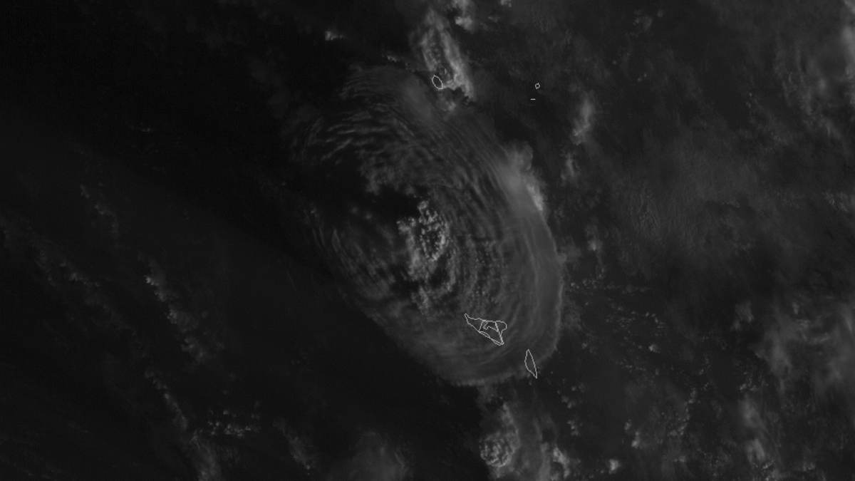 Satellite clip captures undersea volcano eruption in Tonga, triggers Tsunami 
