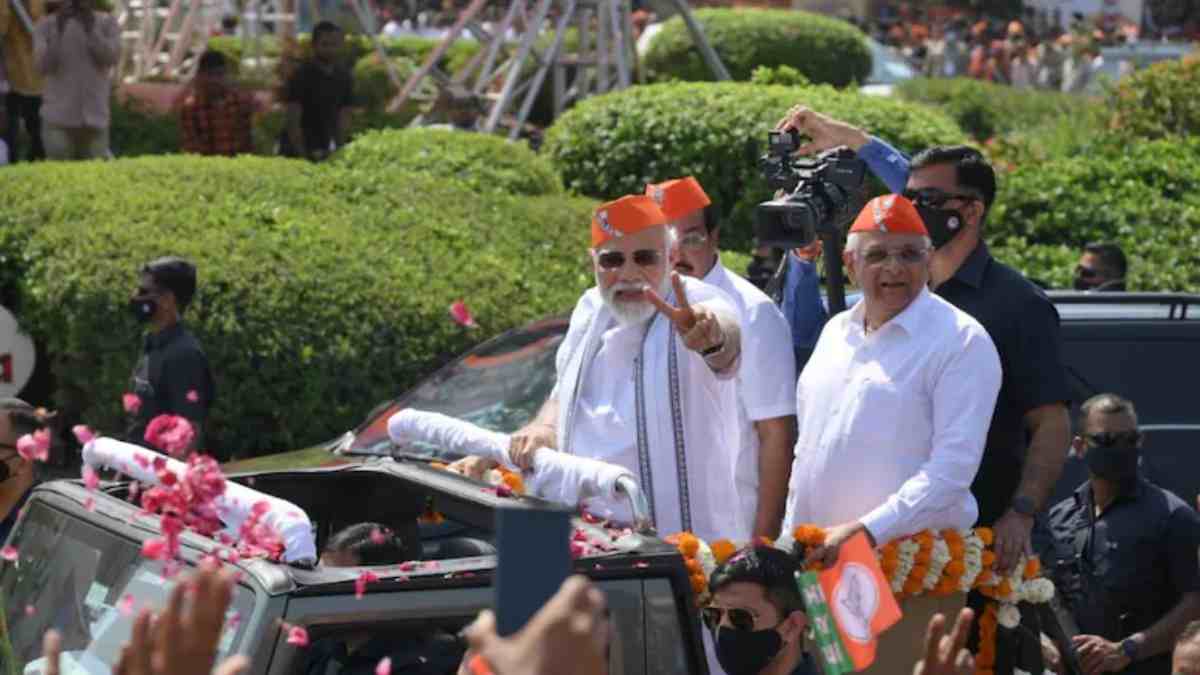 PM Modi holds victory roadshow in Gujarat