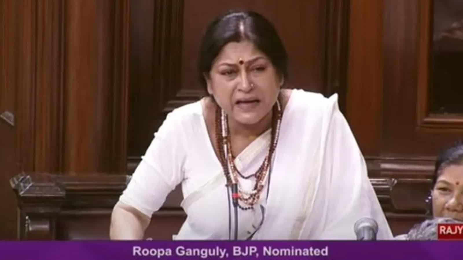 BJP MLA Roopa Ganguly Breaks Down Over Birbhum Violence Case, Moves Zero Hour Notice in Rajya Sabha