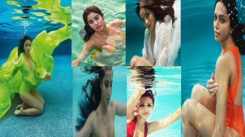 Underwater photoshoot of six "Bollywood Mermaids" who looked enchanting and photogenic