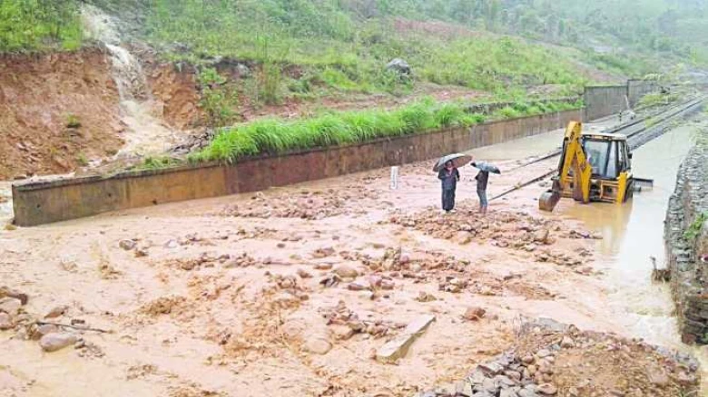 Several landslides have impacted road and rail transportation in this District of Assam