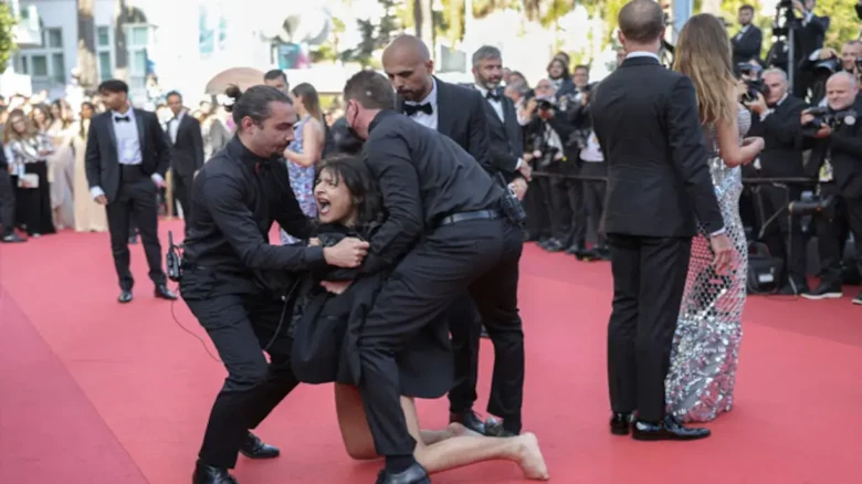 "Stop Raping Us": Topless women staged protest on Cannes Red Carpet, pics inside