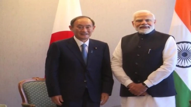 On the sidelines of the Quad Summit in Tokyo, PM Modi meets former Japanese PM Yoshihide Suga
