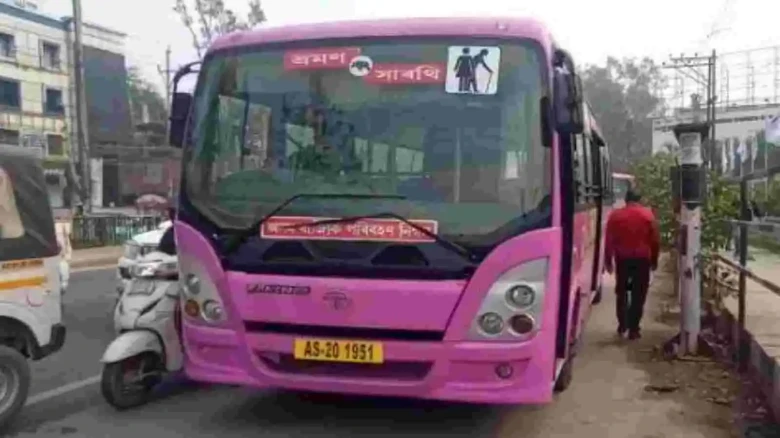 ASTC Decreases Number of Pink Buses to 4 in Guwahati