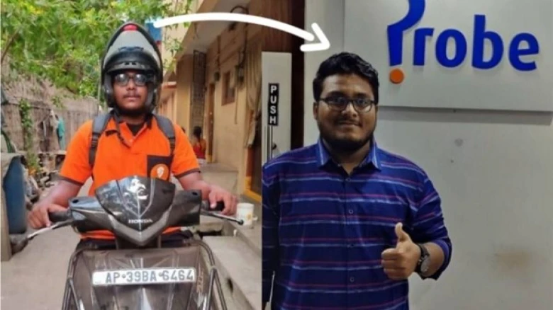 Viral post of delivery boy with a dream, inspiring journey of becoming a software engineer