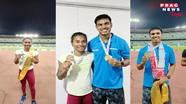 Hima Das and Amlan Borgahain Clinched gold medals at the 61st Inter-State Athletics Championship