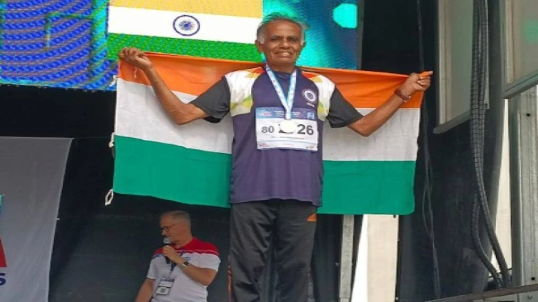 Former Kerala MLA MJ Jacob, aged 81 years, won two bronze medals at World Masters Athletics