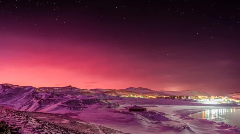 Antarctica’s sky dazzles in shades of pinkish-purple: Check photos