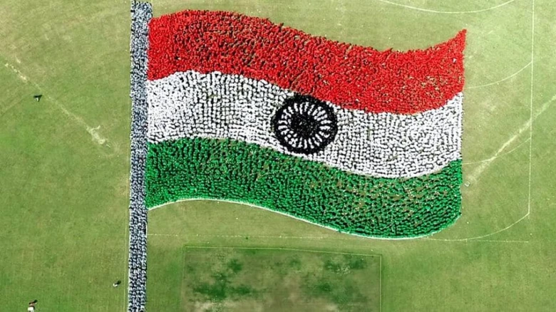 Chandigarh creates Guinness World Record for largest human image of ‘Waving National Flag’