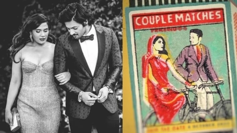 Ali Fazal and Richa Chadha’s Matchbox-Themed Wedding Card is simply Unique and Bewitching