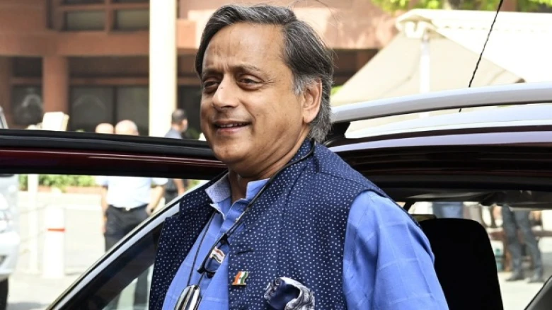 Senior Congress leader Shashi Tharoor collects form for his candidacy as Congress chief