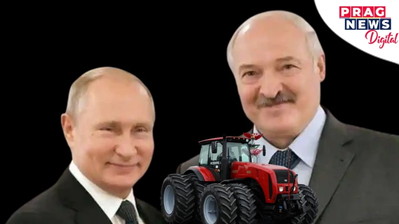 Belarus President gifts Putin a tractor for 70th birthday