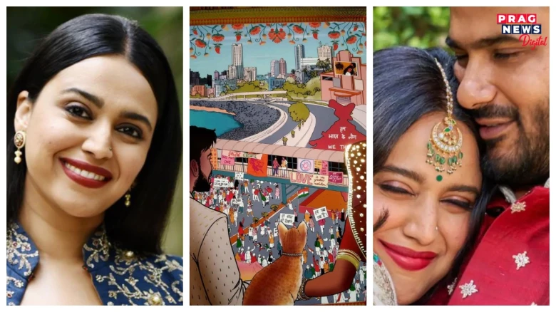 ইনক্লাব জিন্দাবাদ! বৈপ্লৱিক প্ৰেমৰ জয়গানেৰে অভিনেত্ৰী স্বাৰা ভাস্কৰে সজাইছে নিজৰ বিয়াৰ নিমন্ত্ৰণী পত্ৰ, স্থান পাইছে কা বিৰোধী শ্লোগানো