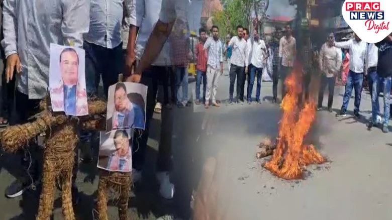 AASU stages protest against HSLC question paper leak, Demands Education Minister's resignation