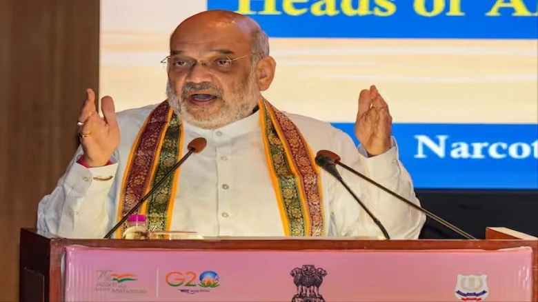 Union Home Minister Amit Shah addresses the 1st National Conference of ANTF Heads of states & UTs