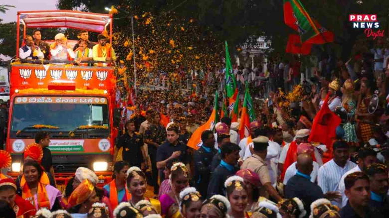 প্ৰধানমন্ত্ৰী মোদীৰ নিৰাপত্তাত সুৰুঙা! ৰোডশ্ব’ৰ মাজতে মোবাইল দলিয়ালে বিজেপিৰ মহিলাই