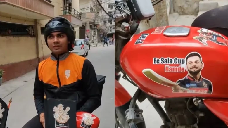 Internet confirms this Swiggy delivery agent as biggest fan of Royal Challengers Bangalore, video goes viral