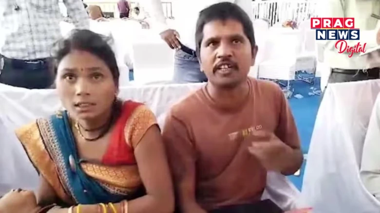 মুখ্যমন্ত্ৰীয়ে ভাষণ দি থাকোতে নিজৰ এবছৰীয়া সন্তানক মঞ্চলৈ দলিয়ালে পিতৃয়ে! কাৰণ কি?