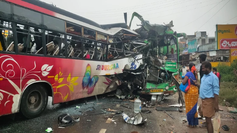 Cuddalore bus accident: 4 Killed, 80 Injured As Two Buses Collide Head-On In Tamil Nadu