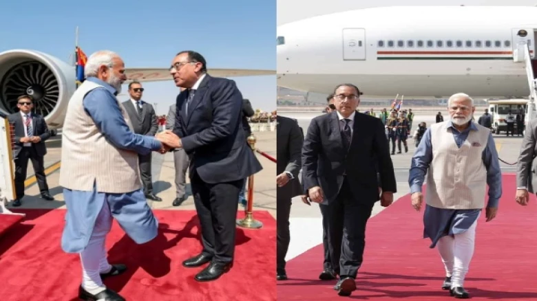PM Modi's first bilateral visit, arrived in Egypt for two-day state visit