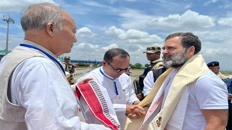Manipur violence: Rahul Gandhi lands in Imphal