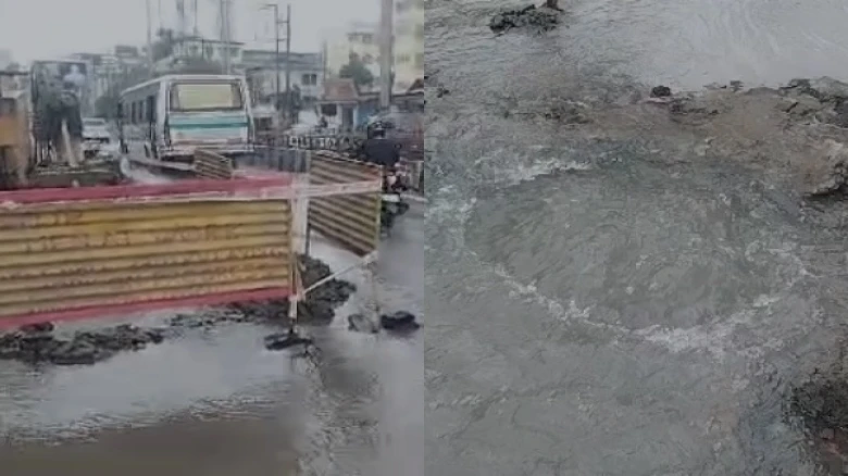 Assam: Another Incident of Water Pipe Burst Reported In Guwahati's Silpukhuri area