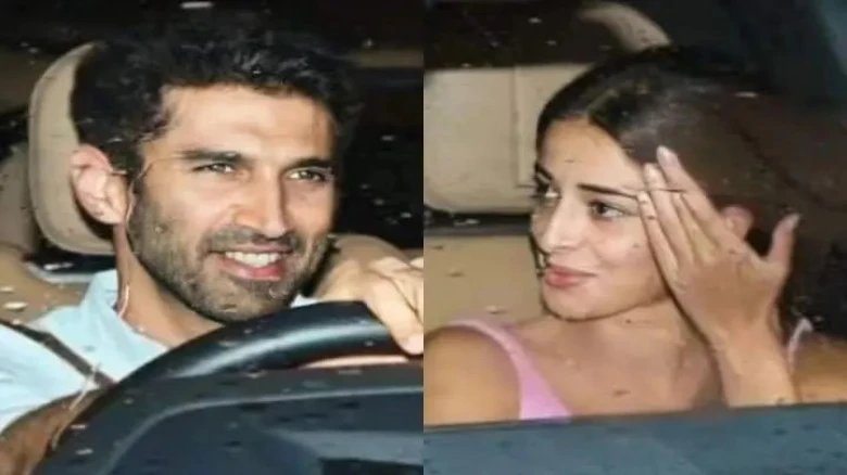 Ananya Panday hides face as she goes on drive with Aditya Roy Kapoor