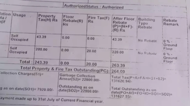 Man faints after receiving property tax bill of over 1 lakh