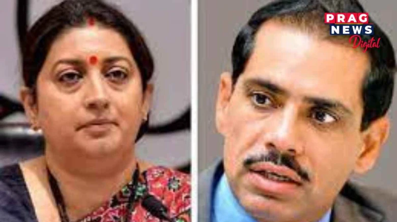 স্মৃতি ইৰাণীক উভতি ধৰিলে প্ৰিয়ংকা গান্ধীৰ স্বামী ৰবাৰ্ট ভদ্ৰাই