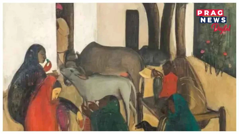 ভাৰতীয় মহিলা চিত্ৰশিল্পীয়ে অঁকা এই পেইণ্টিং খন কিমান টকাত বিক্ৰী হ’ল   জানেনে? ৬১.৮ কোটি টকাত!