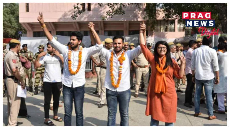 দিল্লী বিশ্ববিদ্যালয় ছাত্ৰ সংস্থাৰ নিৰ্বাচনত ৩ খন আসনত বিজয়ী এবিভিপিৰ প্ৰাৰ্থী, এখনত জয়ী এনএছইউআই