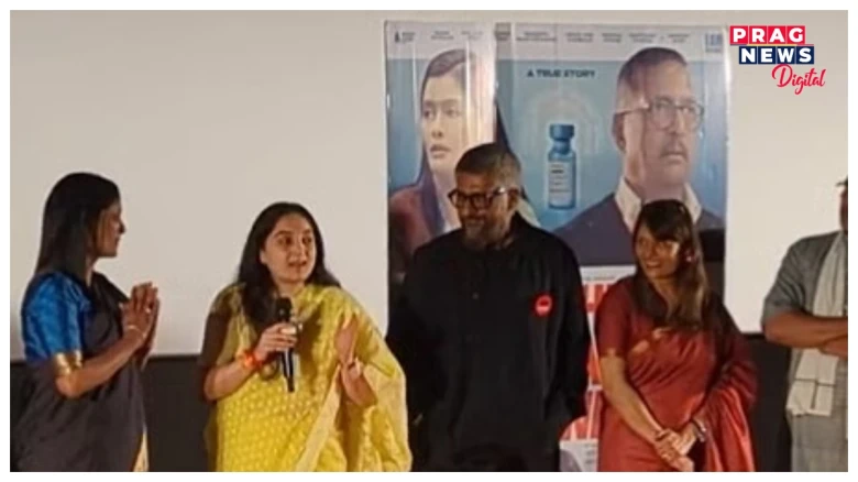 বিবেক অগ্নিহোত্ৰীৰ ছৱিৰ প্ৰচাৰত অংশ ল’লে বিতৰ্কিত নেত্ৰী নুপুৰ শৰ্মাইঃ 'কাশ্মীৰ ফাইলছ’ৰ পৰিচালকৰ স’তে একেলগে ক’লে- ''ভাৰত মাতা কী জয়’’