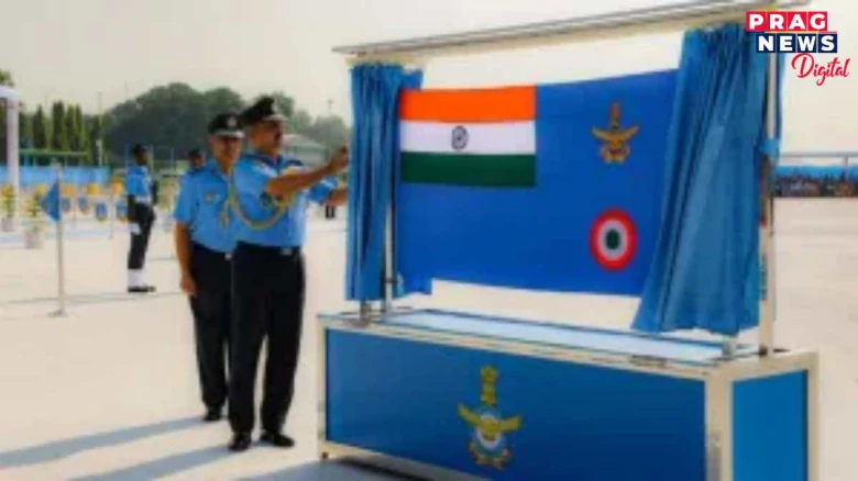 অনাবৃত কৰা হ’ল ভাৰতীয় বায়ুসেনাৰ নতুন ধ্বজা; দেশৰ গৌৰৱময় ইতিহাসৰ জীৱন্ত সাক্ষী ভাৰতীয় বায়ুসেনা