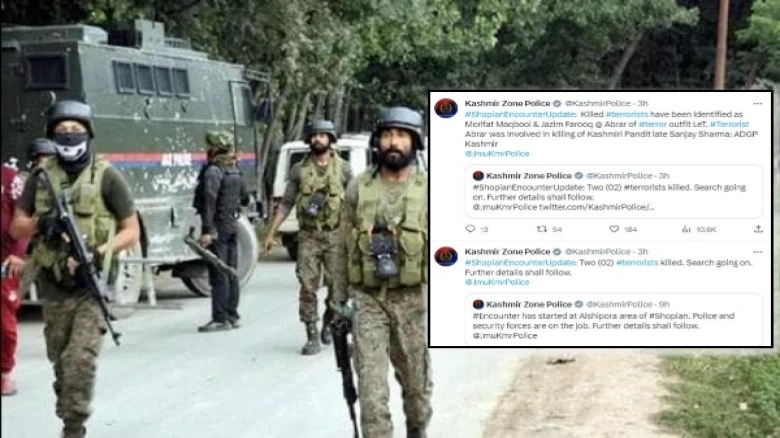 2 Lashkar-e-Taiba terrorists shot dead in Shopian; said to be involved in killing Kashmiri Pandit in Pulwama