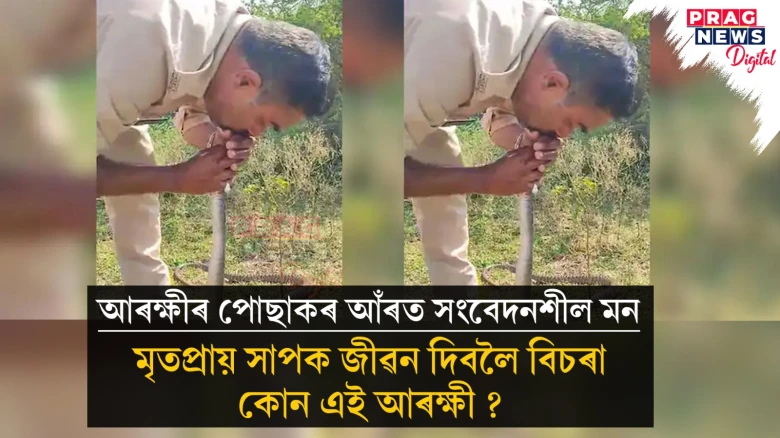 মৃতপ্ৰায় সাপক জীৱন দিয়াৰ চেষ্টা; এগৰাকী মহানুভৱ আৰক্ষীৰ কাৰ্যত নেটিজেনৰ সন্তুষ্টি