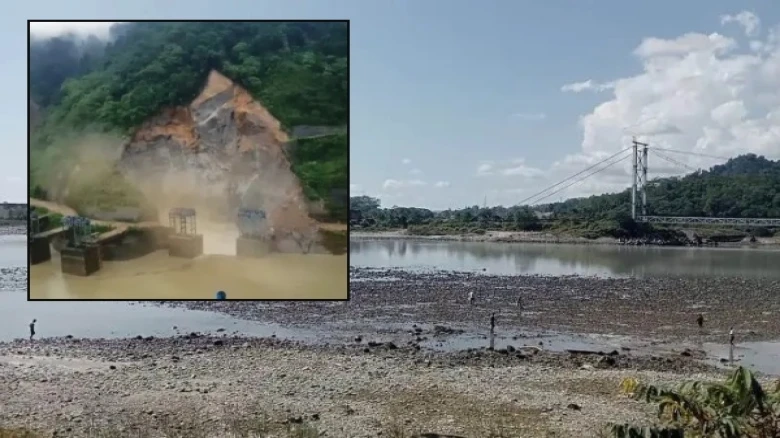 Assam: Subansiri river dries up after landslide blocks NHPC dam diversion tunnel at Gerukamukh