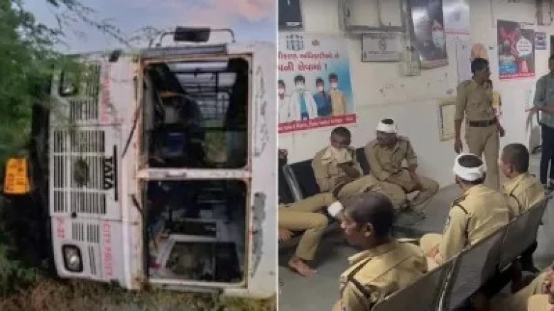 Bus carrying Jawans overturns in Gujrat's Panchmahal, 38 soldiers injured