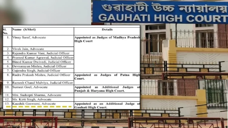 Centre nominates Kaushik Goswami as Additional Judge of Gauhati High Court