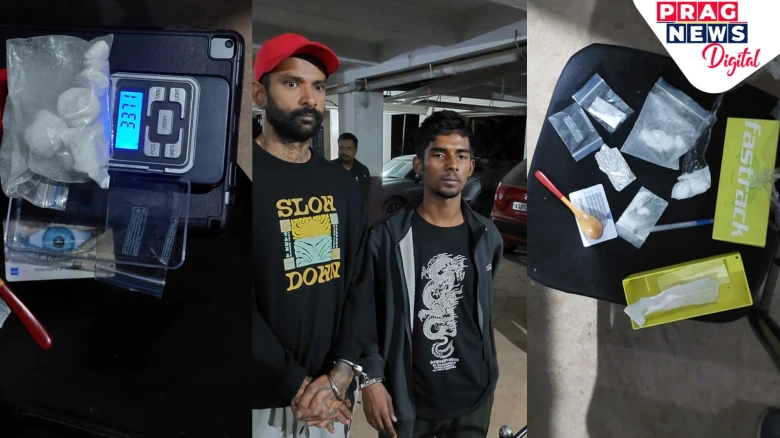Assam: Major Drug Racket Busted in Guwahati Apartment; Cocaine & MDMA Seized, 2 Arrested in Connection