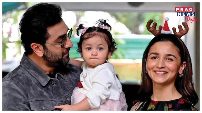 কন্যা 'ৰাহা’ৰ মুখ কেমেৰাৰ আগত প্ৰথমবাৰৰ বাবে দেখুৱাই খ্ৰীষ্টমাছ কেক কাটিলে ৰণলীয়া-ই