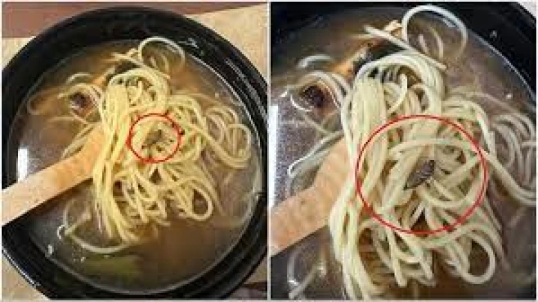 Disgusting! Woman finds dead cockroach in Ramen, shares horrific experience