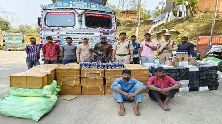 Assam Police seized 9,700 cough syrup bottles in Karimganj, 2 held