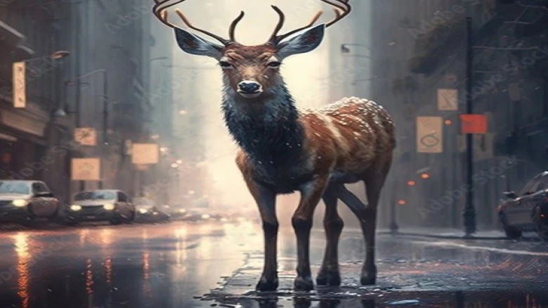 Deer Spotted Roaming Freely on City's Highway Raises Animal Safety Concerns